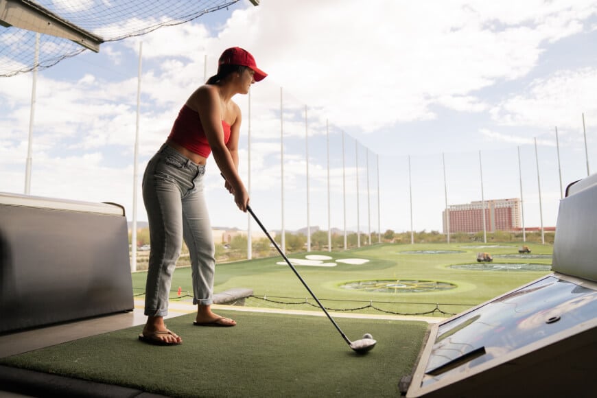 Playing Topgolf in Severe Sunlight